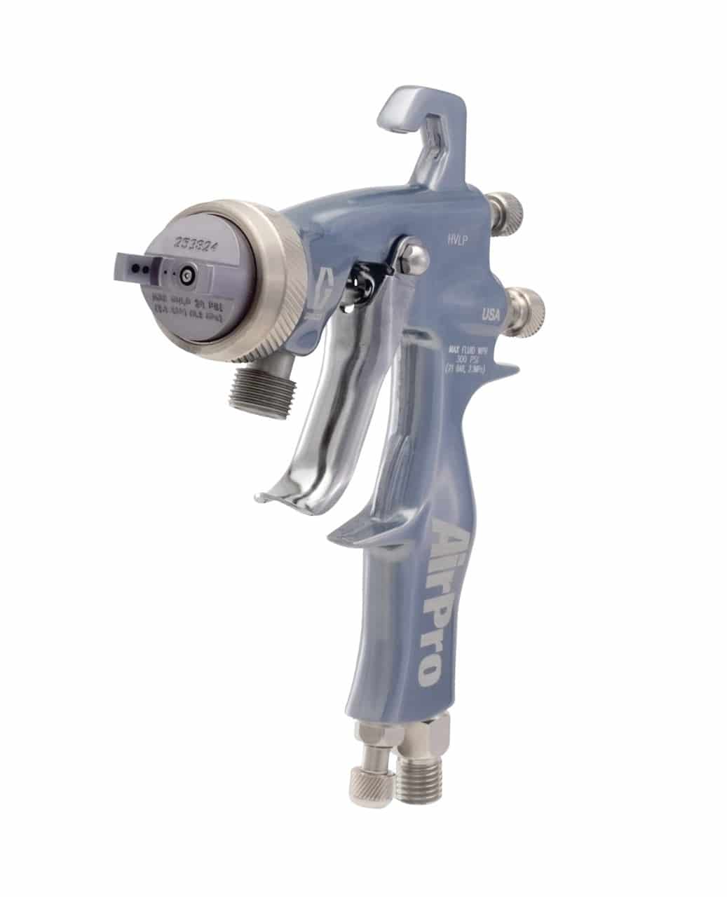 AirPro-Spritzpistole mit Druckzufuhrbehälter, normenkonform, 0,8-mm-Düse (0,030 Zoll), für allgemeine Metallanwendungen