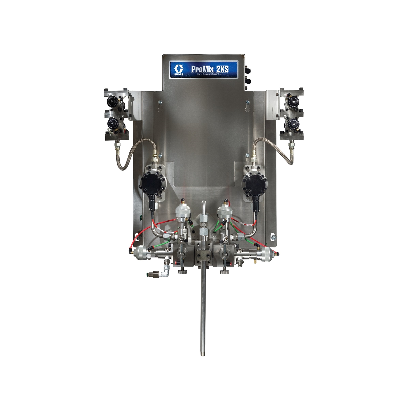 Manuelles ProMix-2KS-Panel für die Wandmontage, EasyKey mit LCD-Display, G3000 A & B Meter, 4 Farben LP, 4 Katalysatoren (Niederdruck) und 1 Luftstromschalter