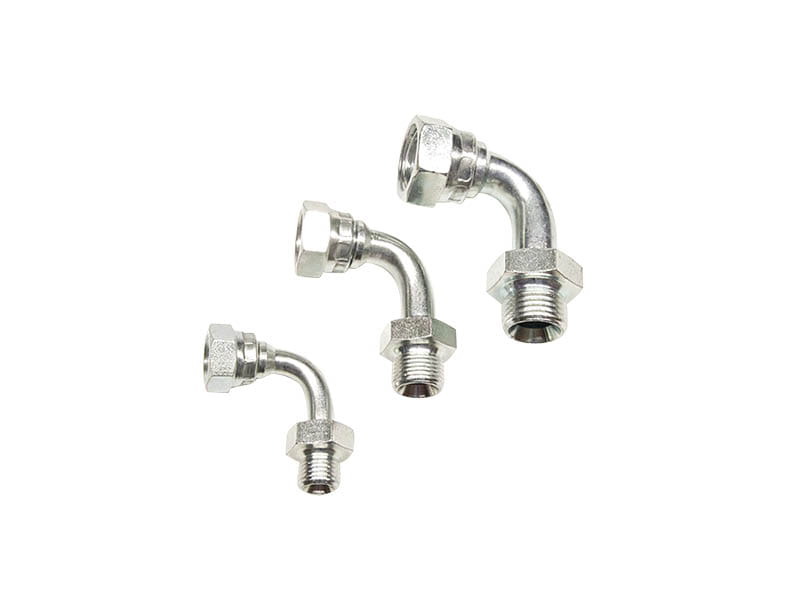 Adaptateur en acier inoxydable AG x IG 3/8" (BSP) x 3/8" (BSP) écrou tournant à 90