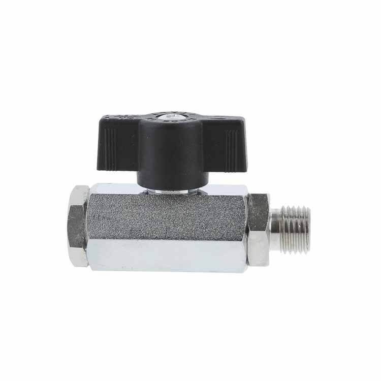 Kugelhahn (Teflon) 1/4" (Außengewinde) x G 1/4" (Innengewinde) [für SGE-Pistole]