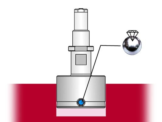 Mahr Bohrungsmessdorn Marameter 844 D-D – Messfl. aus Diamant, M10 x 1