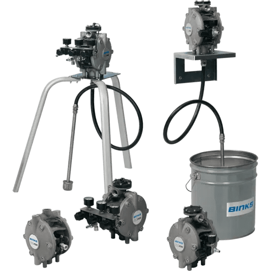 Binks DX200AN-1 1 regulator, unregulated Air-driven diaphragm pump with 1:1 ratio