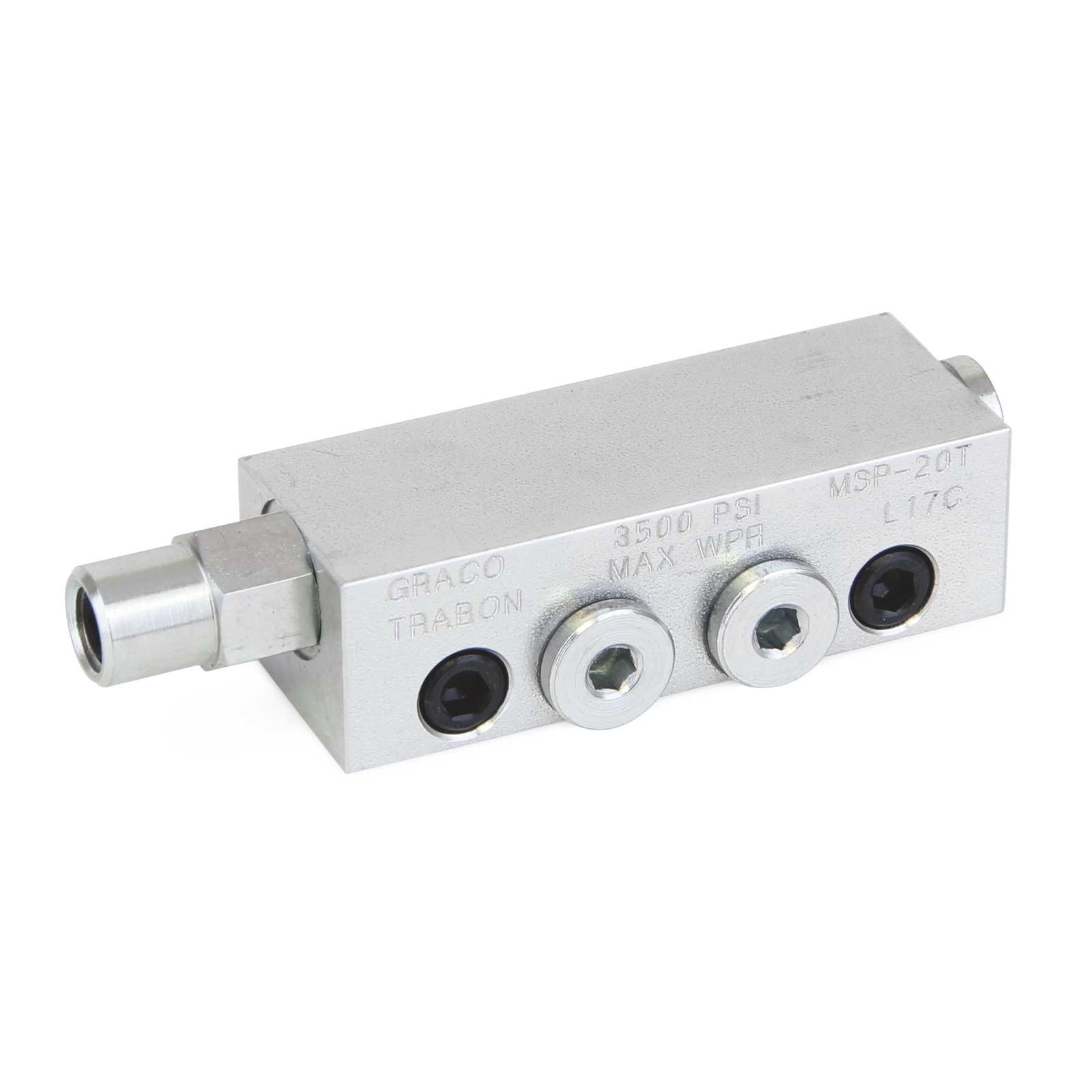 Modulares Trabon® MSP-Verteilerventil mit linksseitigem Zyklusanzeigestift - MSP-20T - 0,33 cm³ (0,020 in³)
