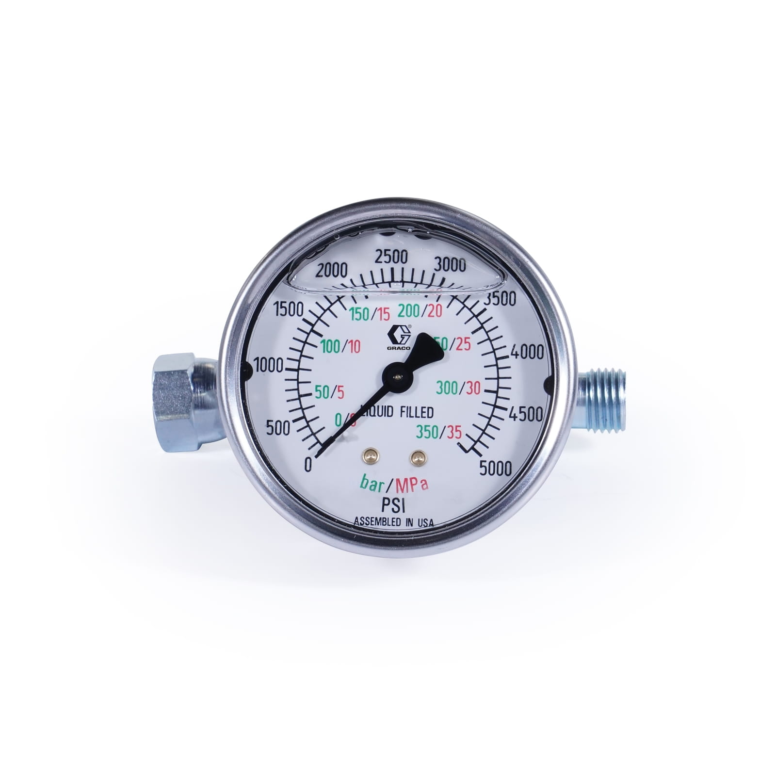 Pressure gauge; 5,000 psi liquid-filled