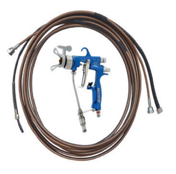 Binks Trophy AA4400 Pistole und 7,5m SuperFlex Schlauchpaket als Standard mit MXL4/12 und 4/32 Pumpenpaket
