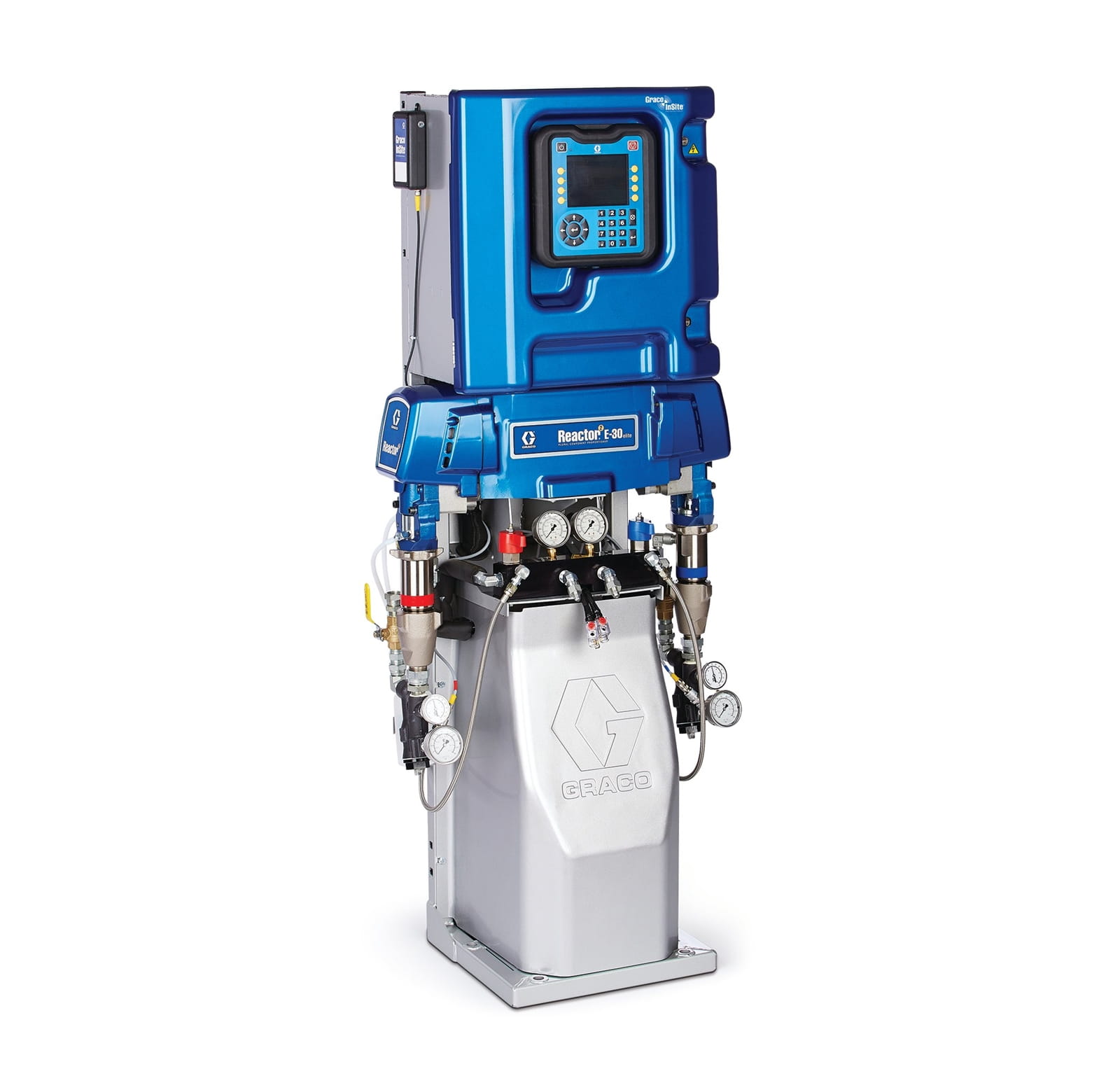 Appareil de dosage complet Reactor 2 E-30, pistolet Fusion PC, tuyau chauffé avec protection anti-usure, 10 kW, 230/400 V