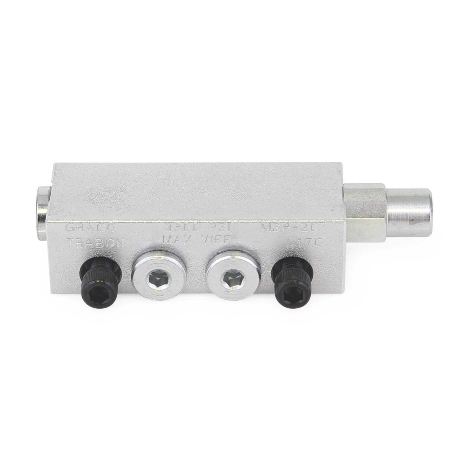 Modular Trabon® MSP directional control valve with right-hand cycle indicator pin - MSP-25S - 0.82 cm³ (0.050 in³)