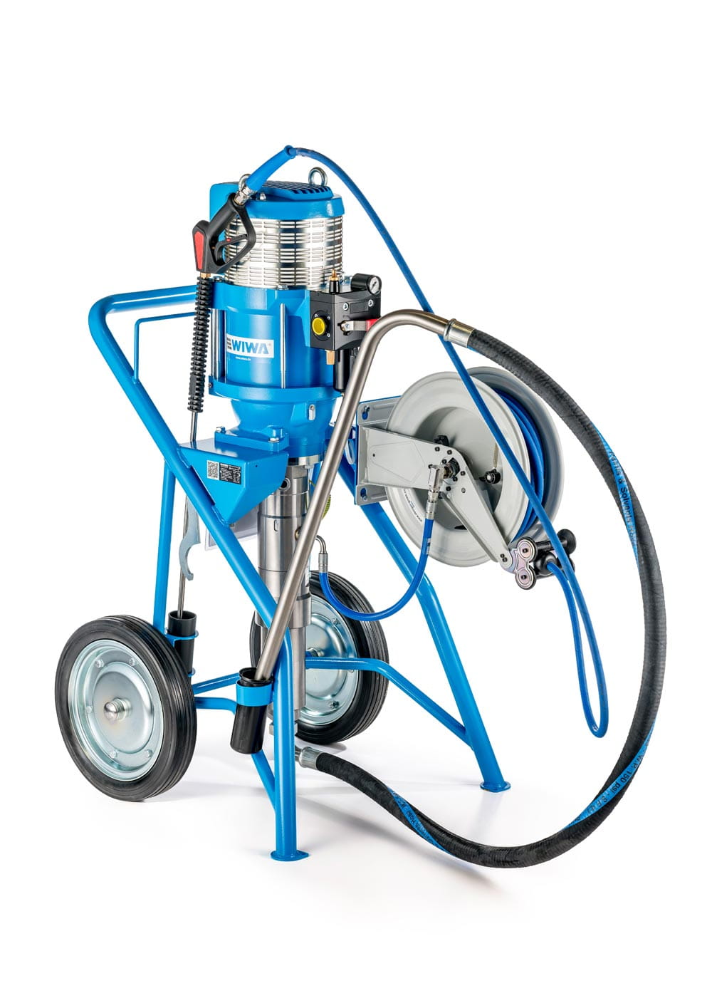 WIWA HIGH PRESSURE CLEANER Model 60012 pneumatisch auf Fahrgestell Edelstahl, rost- und säurebeständig 12:1