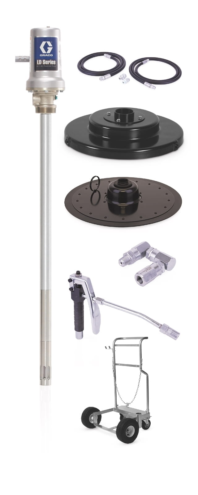 Série LD 50:1 30-70 kg Pompe à graisse Appareil complet pour montage sur châssis