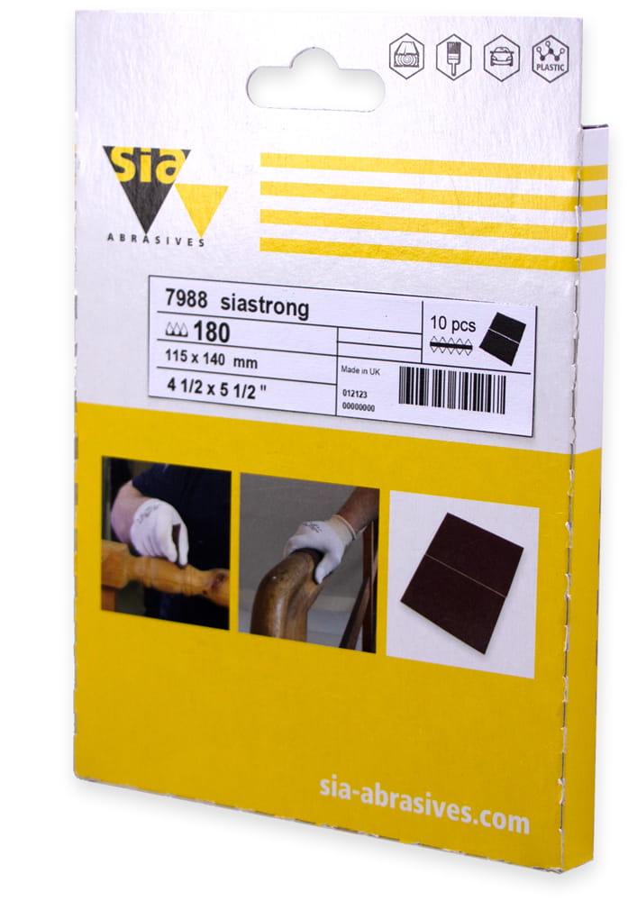 sia Abrasives 7988 siastrong – Schleif-Halbbogen – 10 Stück – Körnung 240