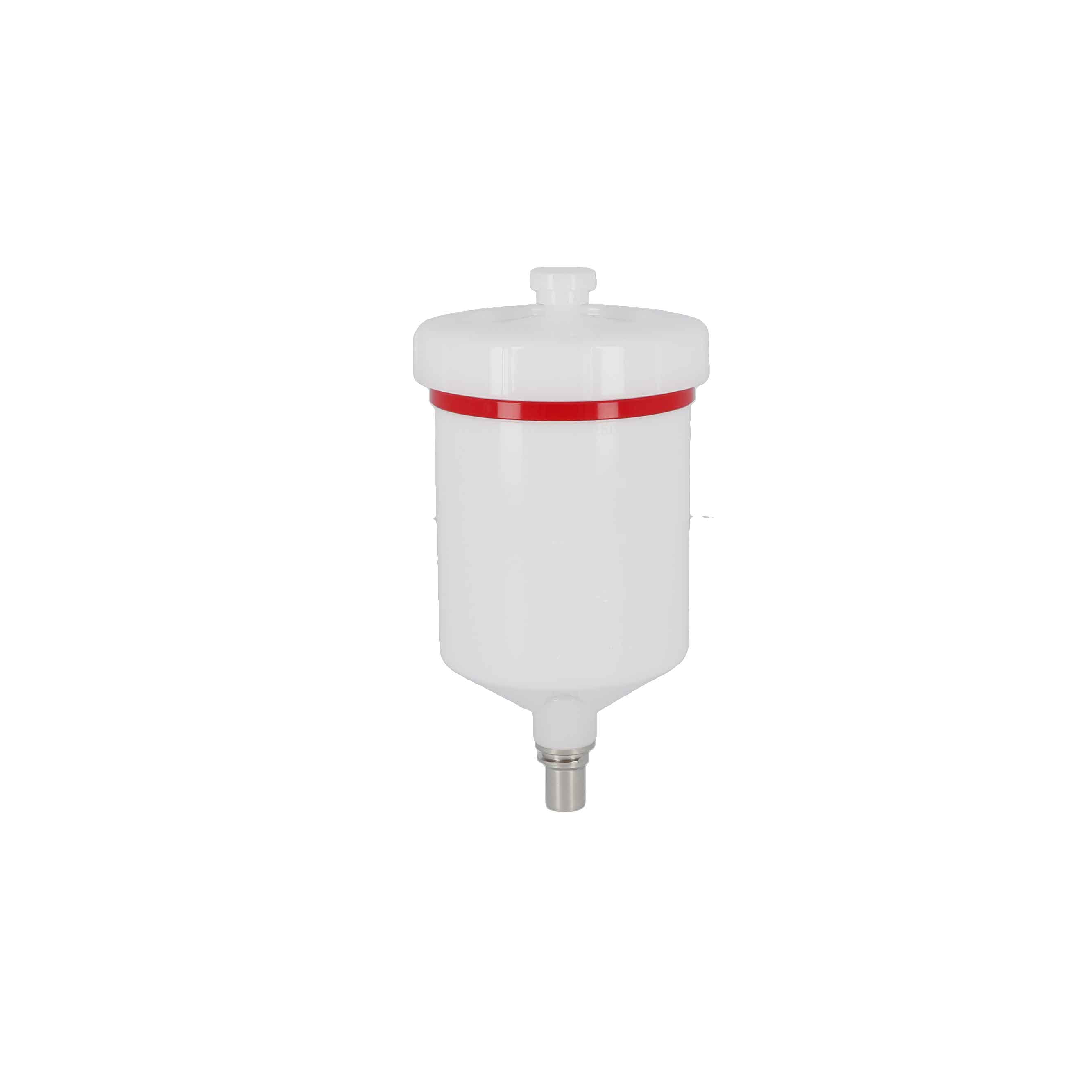 Bicchiere riutilizzabile in plastica, 0,6 l con QCC senza filettatura fine [per serie SATAjet 5000, jet 4000 B, jet 3000 B, jet 2000, jet 1000 B, jet 100 B, jet RP, minijet 4400 B]