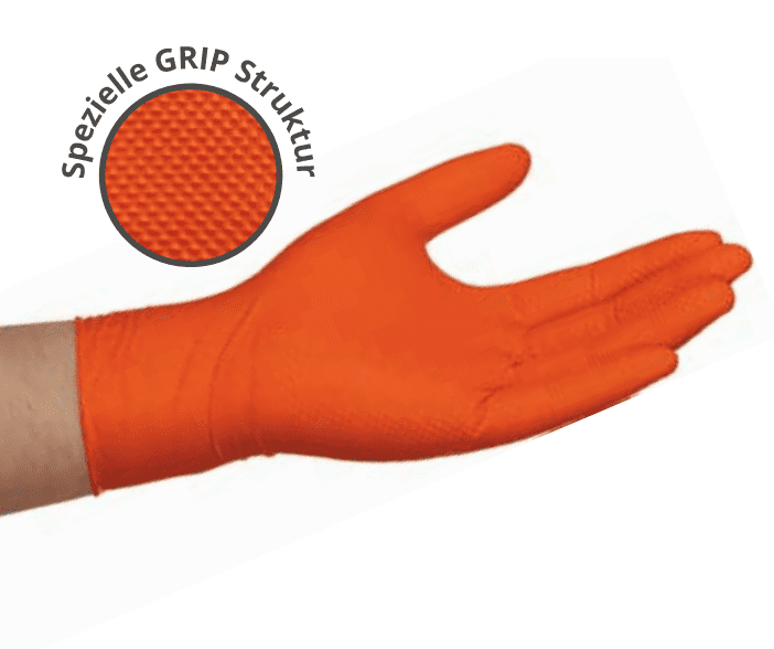 GANTS EN NITRILE NORTHSHIELD –  NORTH GRIP ORANGE  – Gants de protection contre les produits chimiques et pour la peinture
