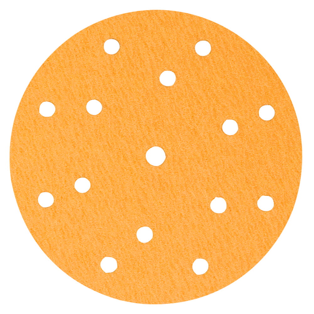Disques abrasifs Finixa jaunes - Ø 150 mm, 15 trous - P400 - 100 pièces