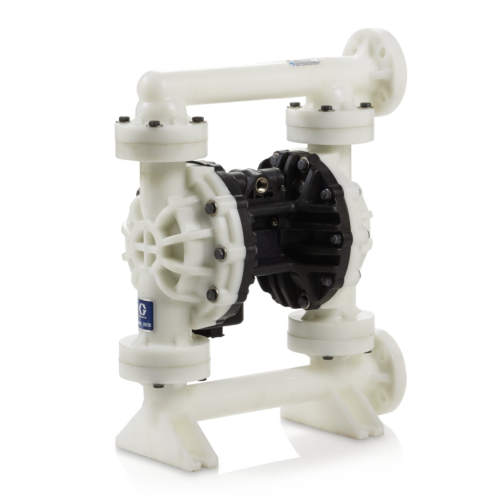 Husky 15120 PP-Pumpe, Endflansch, PP-Mittelgehäuse, SP-Sitze, SP-Kugeln & SP Membrane
