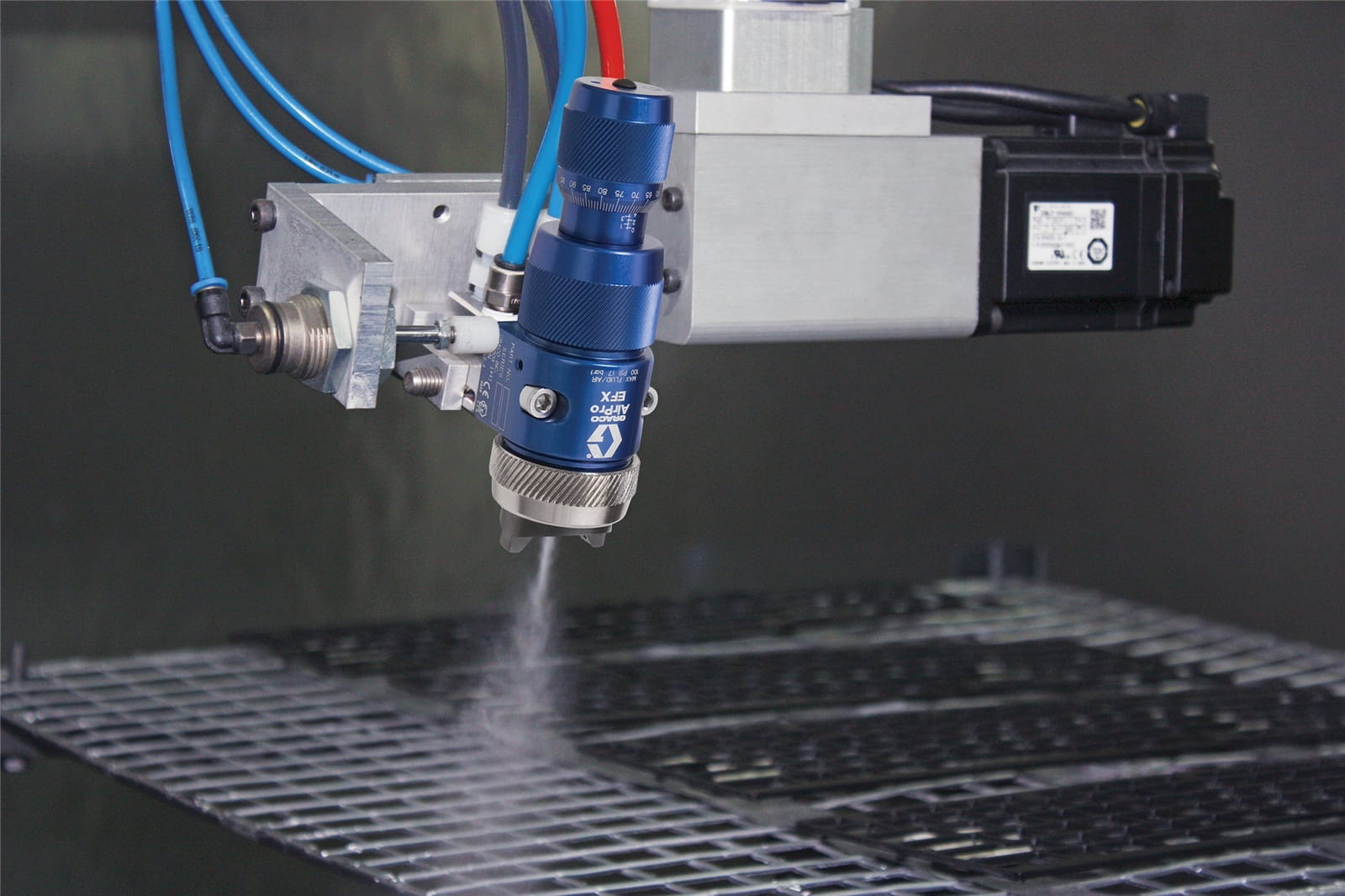 Pistolet à air comprimé AirPro EFX Auto avec distributeur, HiTEch, buse en carbure de 1 mm (0,039 pouce), bouton de réglage de la matière haute précision