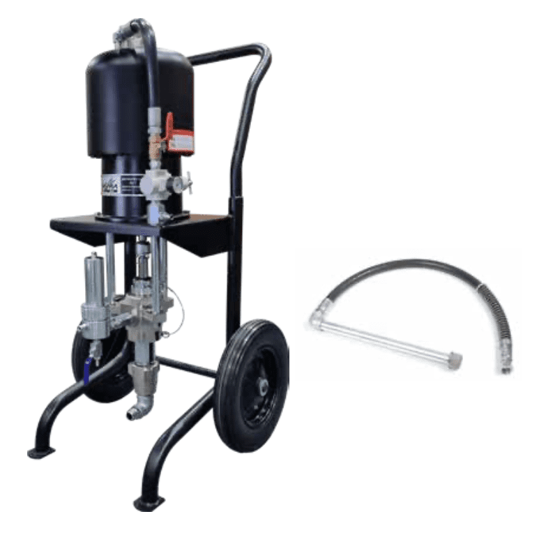 Pneumatische Airless Pumpe QUEEN-68 auf Fahrwagen