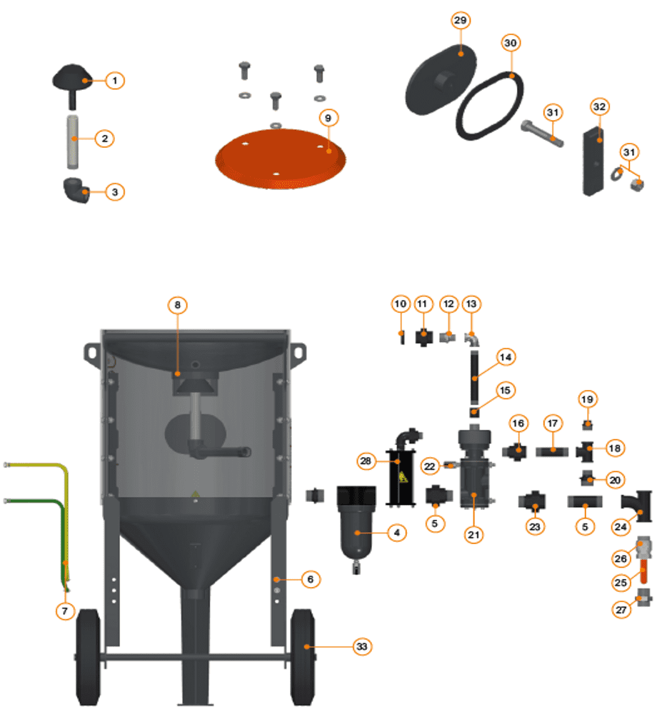 Elcometer#8 Aufklappventil-O-Ring (x5)