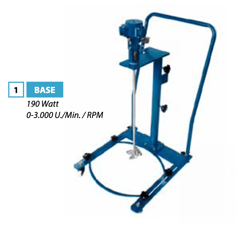 PRONA Pneumatisches Rührwerk Komplettsystem auf Fahrwagen (ohne Lift) bis 30 Liter