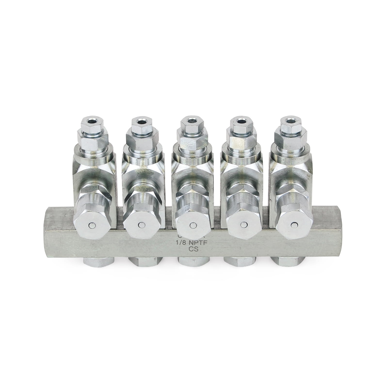 GL-42™ oil injection, carbon steel, manifold with 5 inlet manifolds, 1/8". BSPP x 6 mm