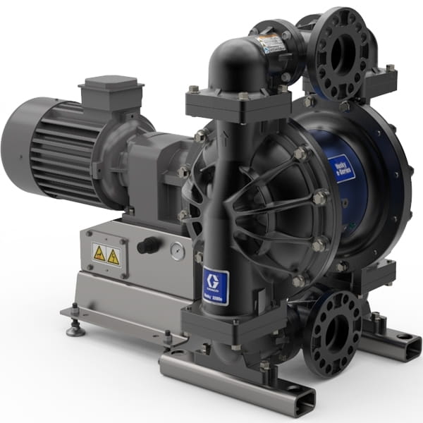 Husky 3300e 3" pompa a membrana elettrica AL; motore AC da 7,5 HP, 240 V KMPSR, flangia terminale BSP, corpo centrale AL, sede GE, sfera GE, membrana GE