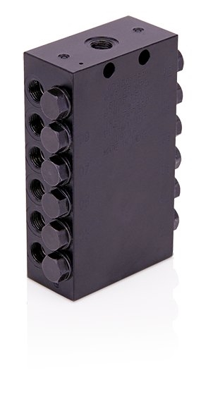 CSP-Einleitungsverteiler, 1/8" BSPP, 8 Auslässe, Anzeige inbegriffen