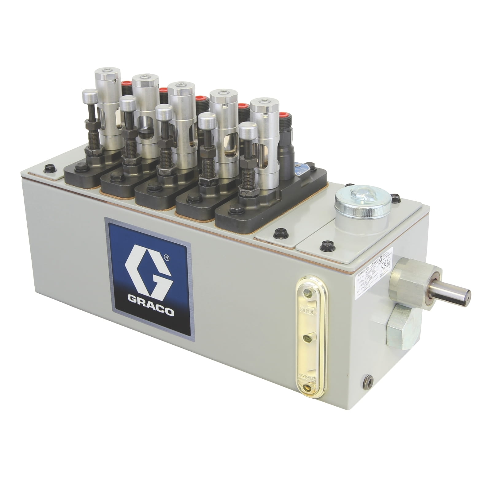Manzel® MB series lubricator 3.79 litre container (8 pints) (max. 6 pump stations), 1/4" GBL 7500 pump (5 pcs.), 118:1