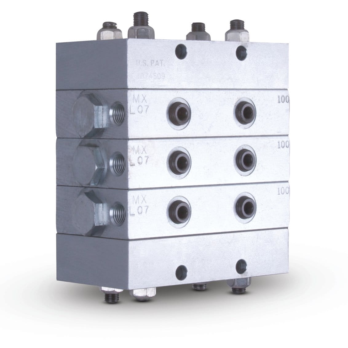 Trabon® MX-Einleitungsverteiler mit linksseitigem Zyklusanzeigestift - MX-150T - 2,46 cm³ (0,150 in³)