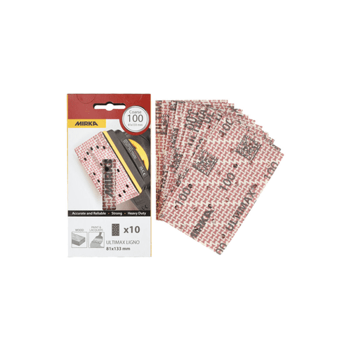 Mirka Ultimax® Ligno 81 x 133 mm Grip Multifit Small Packs – 180 – UL6BK01018