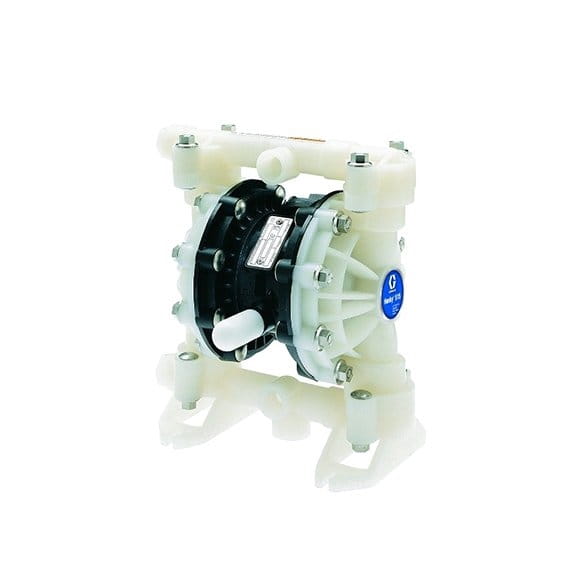 Husky 515 PVDF (1/2" BSP) Standardpumpe, PP-Mittelgehäuse, PVDF-Sitze, FKM-Kugeln und FKM-Membrane