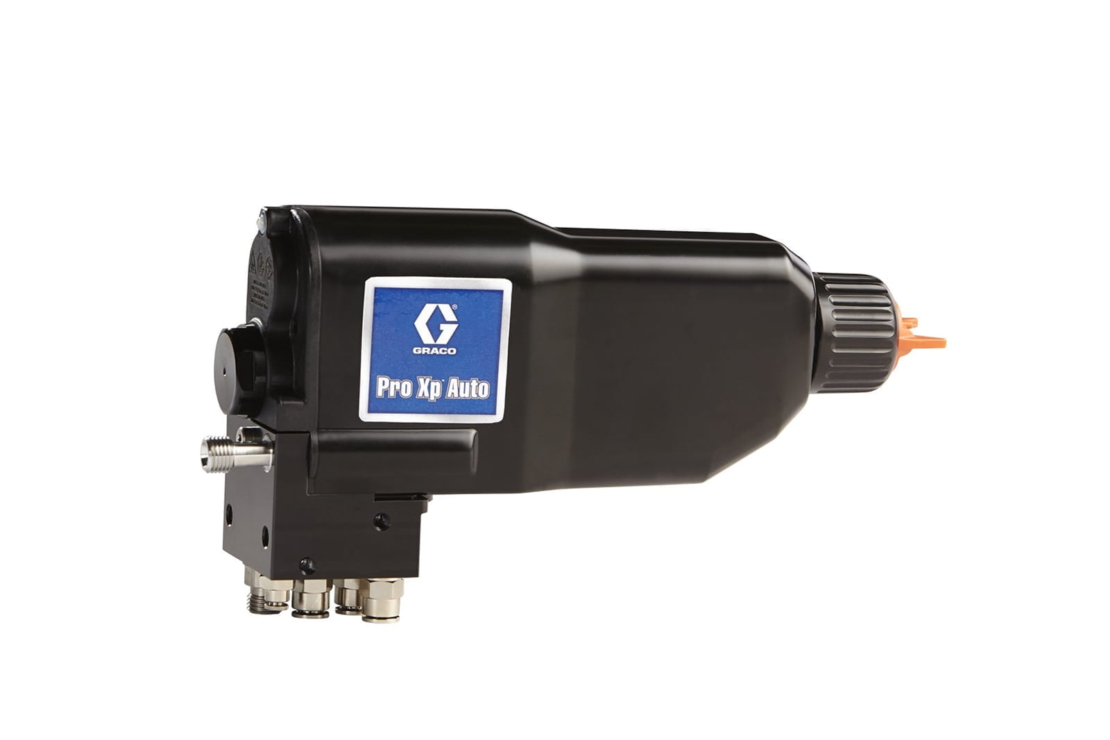 Elektrostatische Spritzpistole Pro Xp Auto mit Luftunterstützung, Standard-Modell mit unterseitigem Montageblock, 85 kV, nach Wahl mit AEM- oder AEF-Düse