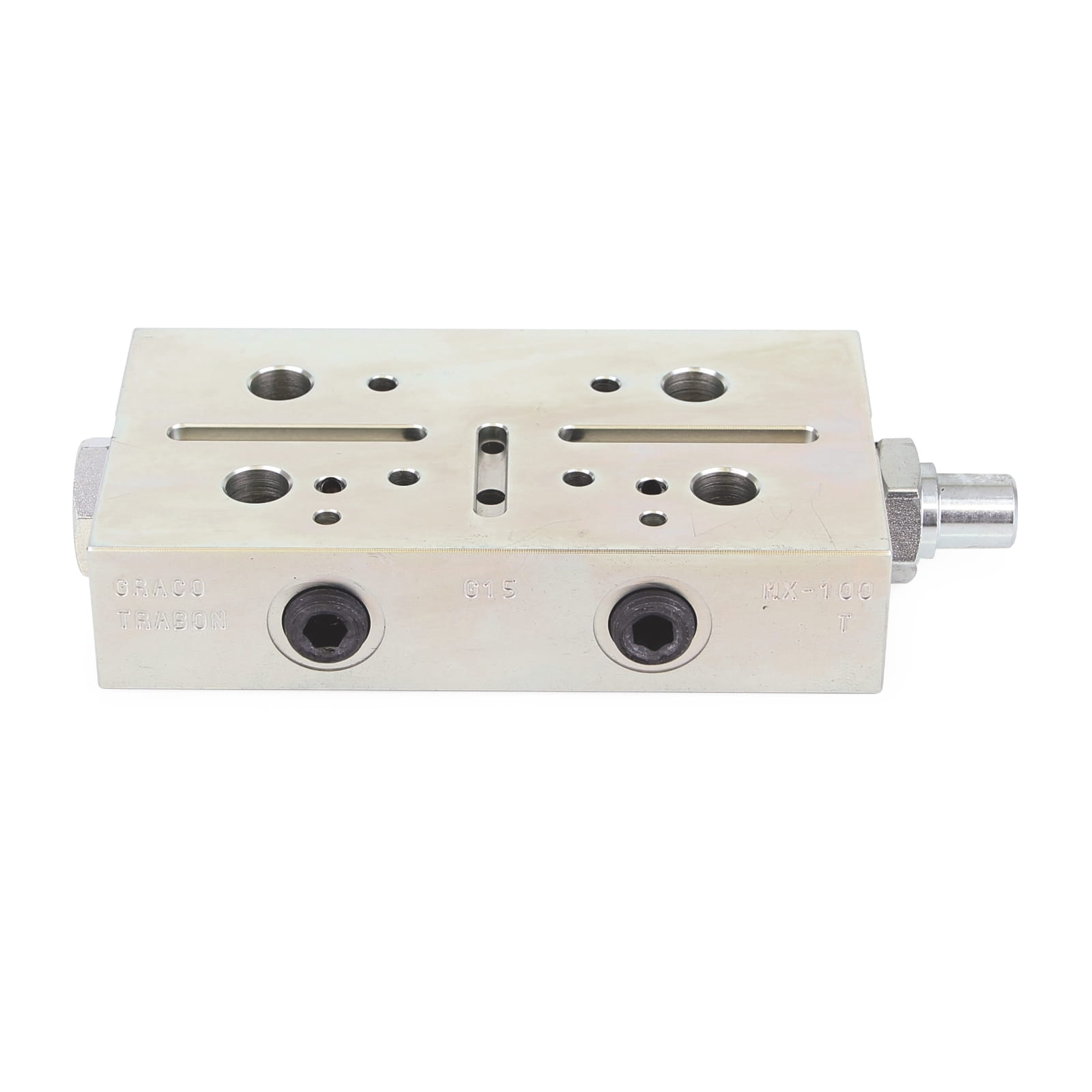 Trabon® MX-Einleitungsverteiler mit rechtsseitigem Zyklusanzeigestift - MX-75T - 1,23 cm³ (0,075 in³)