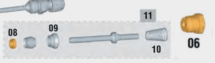 Guarnizione per valvola aria Elcometer, confezione da 6