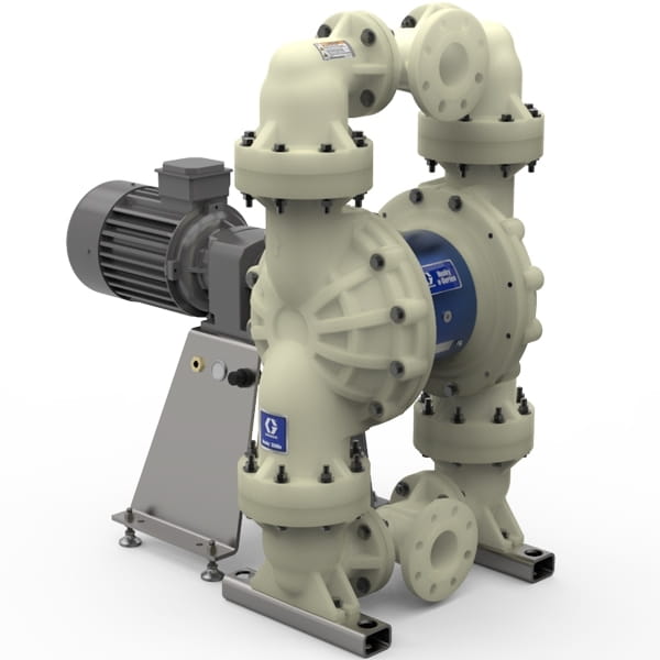 Husky 3300e 3" electric diaphragm pump PP; 7.5 hp AC motor, no KMPSR, centre flange, AL centre section, PP seat, PT ball, PT diaphragm