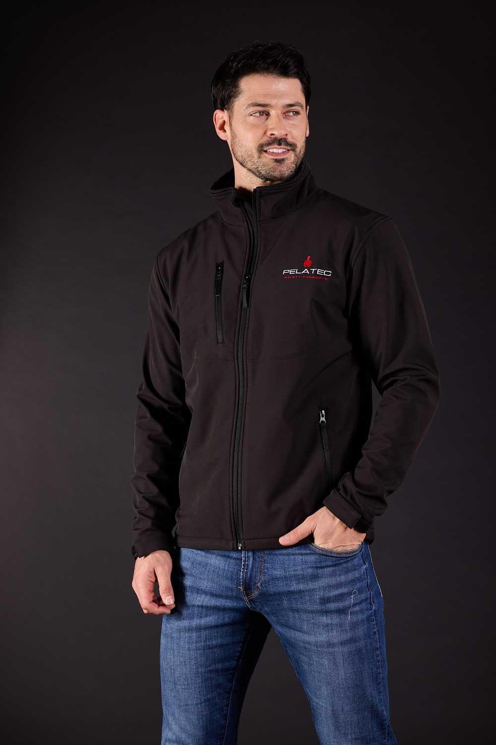 Pelatec Softshell Jacket Basic / Black | Professional protective clothing for paint finishers | Size 3XL