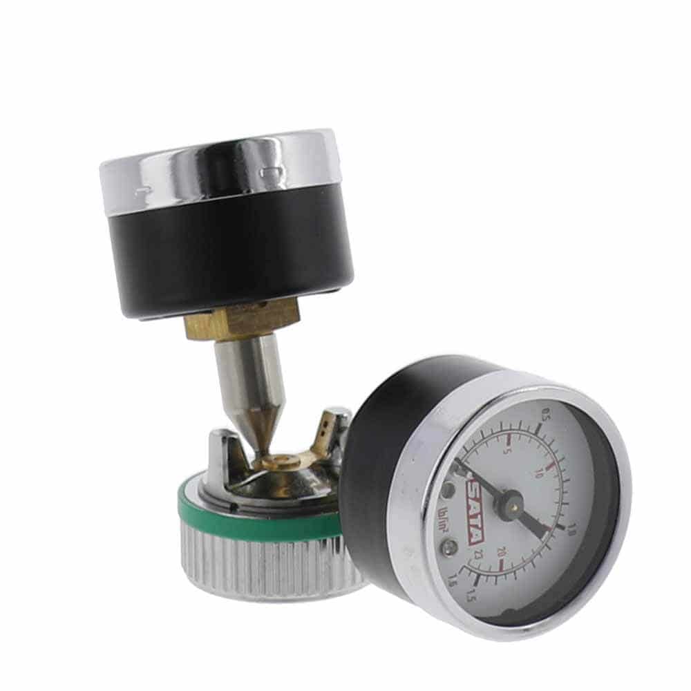 Prüfluftdüse 1,0 - 1,2 mit 2 Manometern, kpl. [für SATAminijet 4400 B HVLP SR]