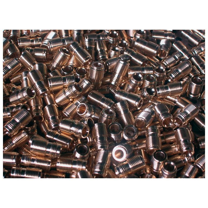 Connector - Brass: M-BSPT 3/8" to M-BSPT 1/4" (x2),Messing-Verbinder