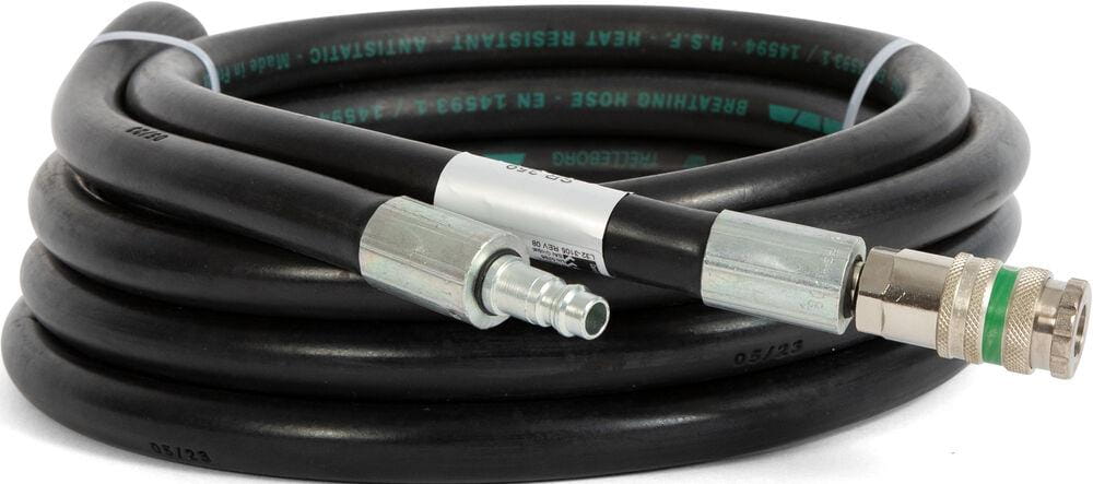 Sundström SR 359 Airline compressed air hose, 10 m, for respiratory protection systems, made of EPDM, antistatic, heat-resistant, with safety coupling