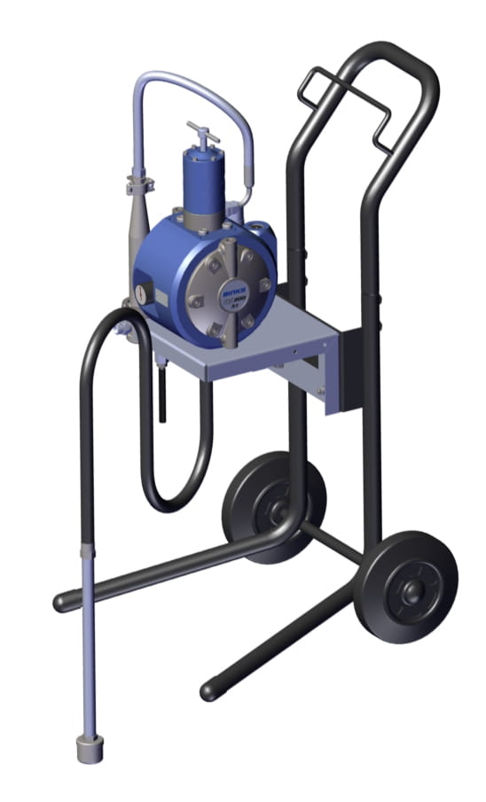 Binks DX200 3:1 wall bracket, outlet type, 1 air regulator pump | Pressure regulator, manual, air-driven diaphragm pump 3:1 ratio