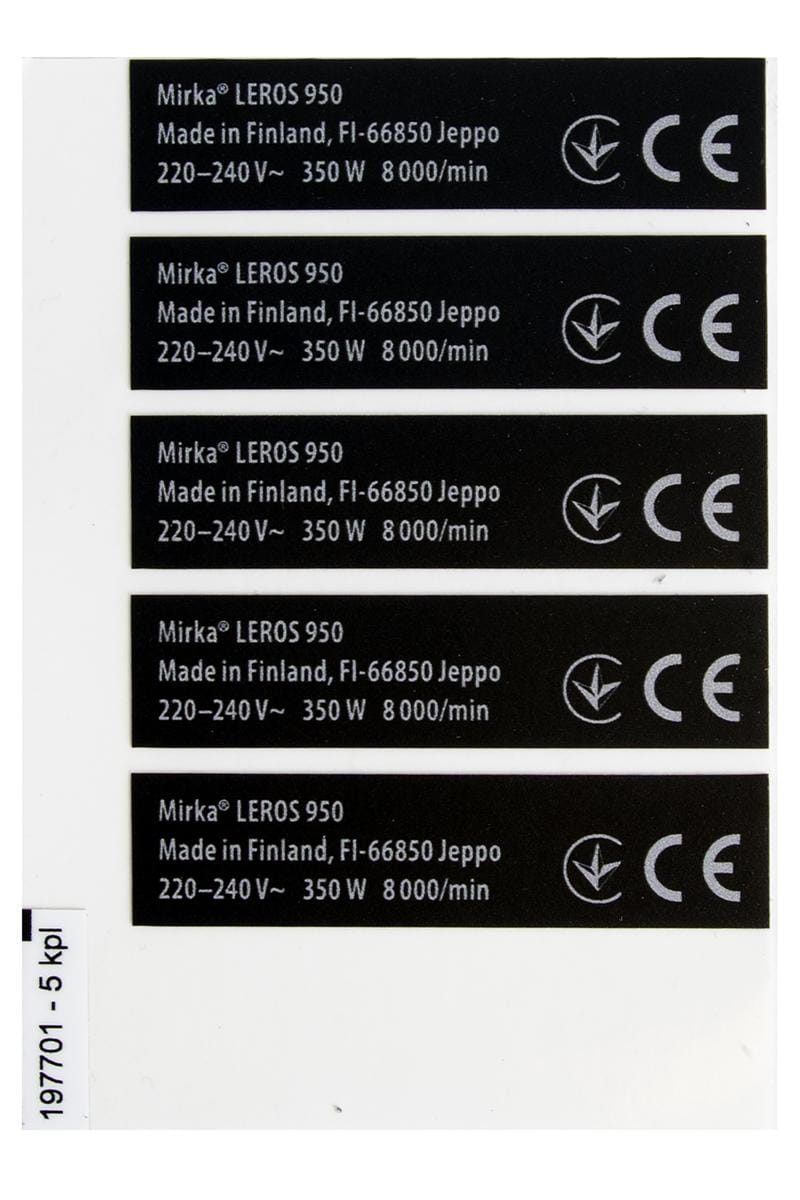 Mirka Etikett für LEROS 220-240V 5 pcs/sheet/pack