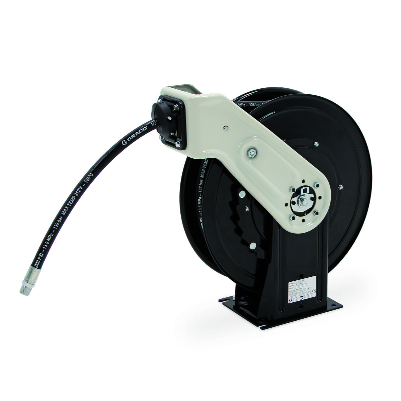 XDX™ 20, air/eau/antigel/solution lave-glace, entrée 13 mm (1/2"), tuyau 10 mm x 20 m (3/8" x 65 ft), NPT, fixation sur plateau de camion ou établi, blanc