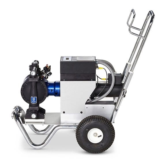 Husky 1050e AL Electrically operated double diaphragm pump system made of metal with trolley, TPE/AC