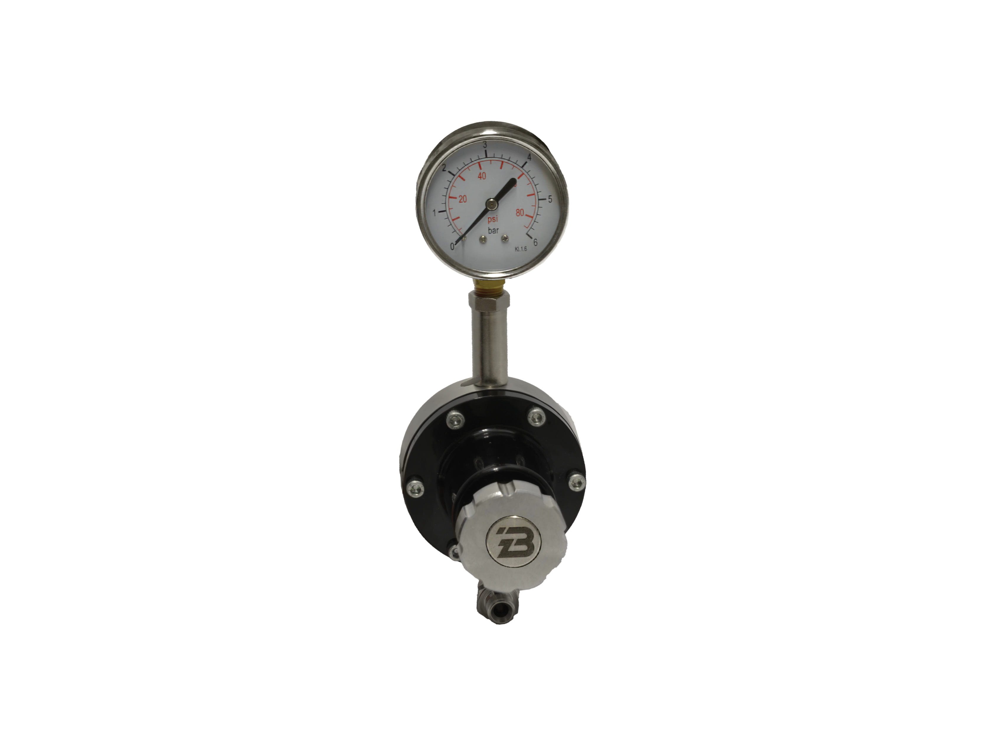beschichtpunkt - Ersatzteil Druckregler 0-6Bar aus EDELSTAHL mit Adapter