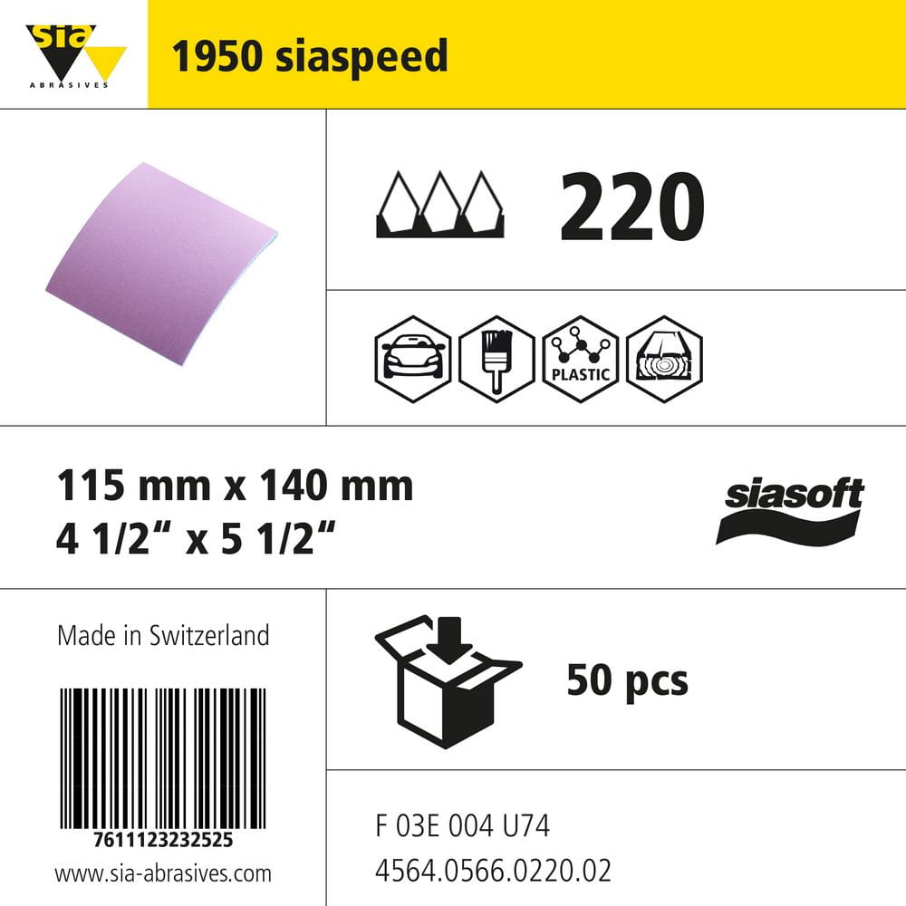 sia Abrasives 1950 siaspeed – siasoft Schleifpad – 220