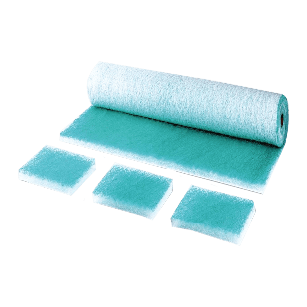 Maty filtracyjne z włókna szklanego paint-stop-zielone / 3,86 cm x 20 m do oddzielania mgły lakierniczej w lakierniach i kabinach lakierniczych