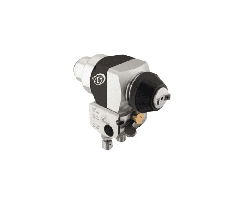 Binks AG362P-90-04-LMP –  Automatik Spritzpistole: 90, Düse: 0.4 mm, Adapter mit Hebel, Mikrometer, Verschlussstopfen