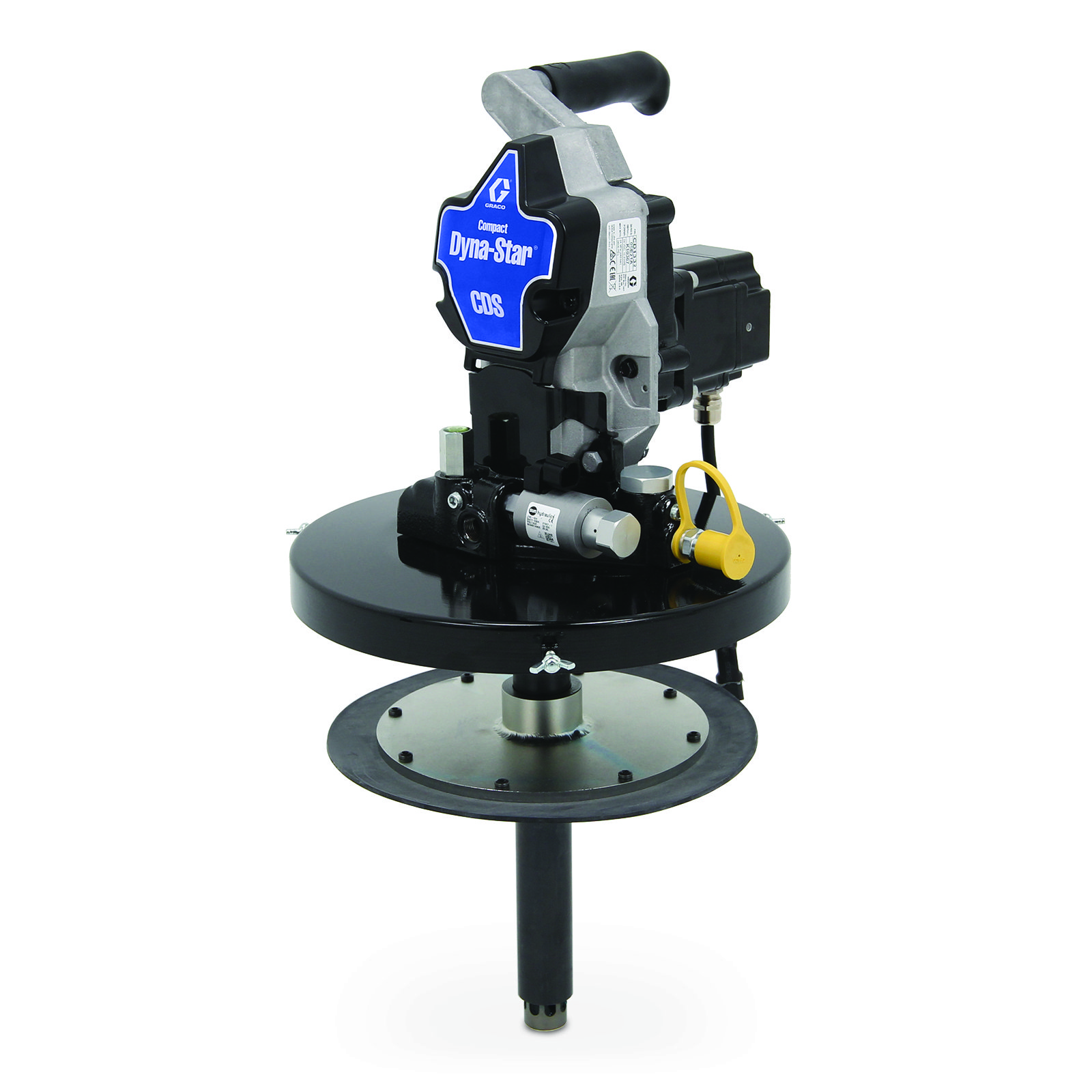 Compact Dyna-Star® 24 VDC, 16 kg Valvola di sfiato Sostituzione olio o lubrificante, pompa, maniglia di sollevamento, indicatore di pressione e livello