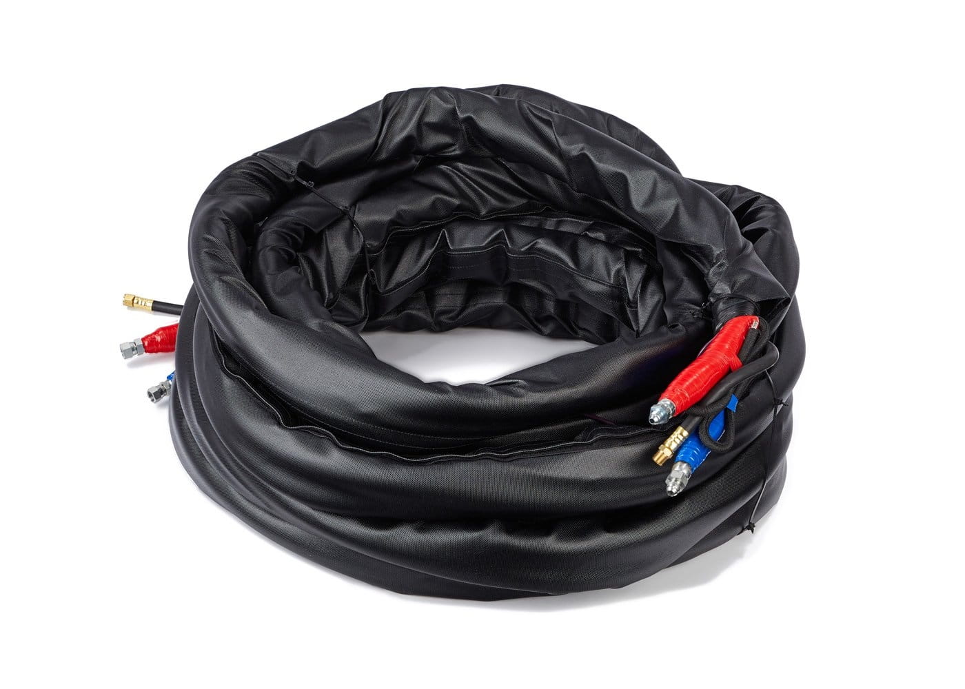 Tubo flessibile a bassa pressione riscaldato da 15 m (50 ft) con termocoppia, protezione antiusura Xtreme-Wrap e diametro interno di 9,5 mm (3/8").