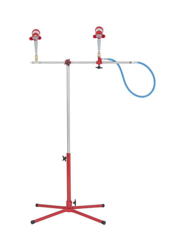 SATA dry jet 2 supporto con supporto regolabile in altezza, 2 pistole di soffiaggio a secco