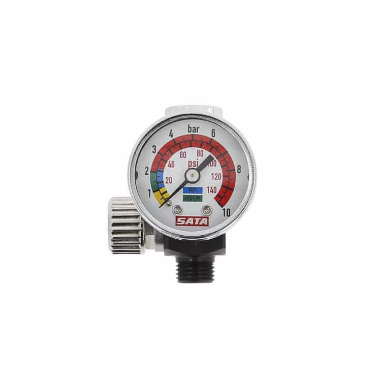 SATA Luftmikrometer mit Manometer 1/4" (Außengewinde) und G 1/4" (Innengewinde)
