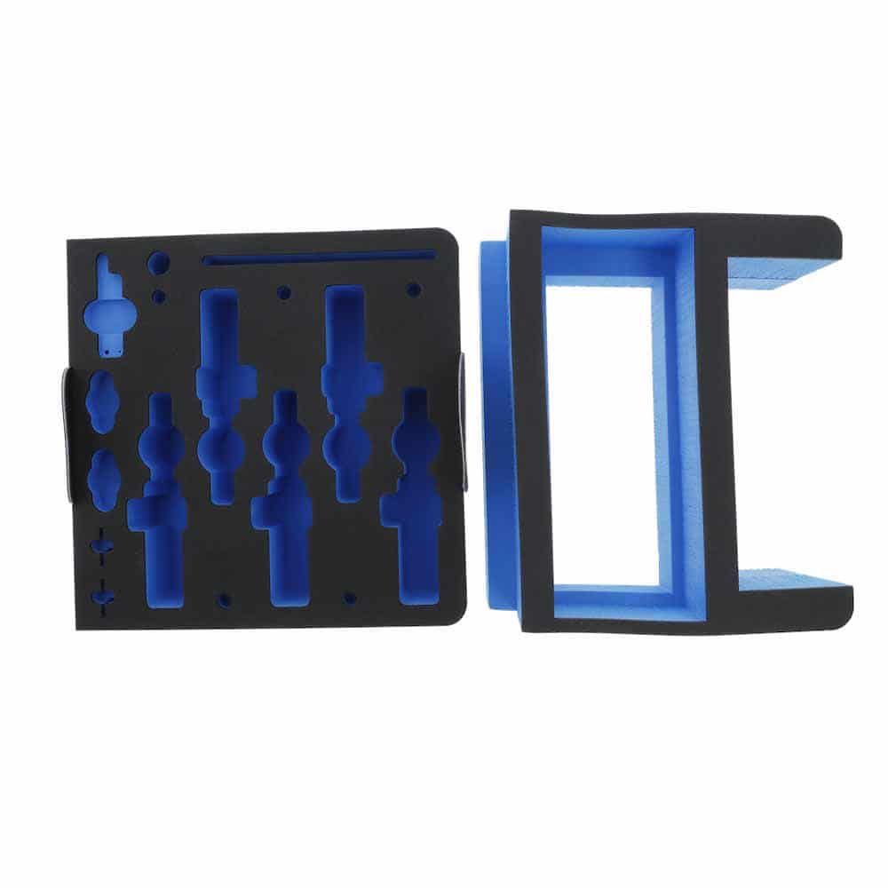 Schaumstoffeinlage, blau/schwarz für 5 Lackierpistolen, ohne Deckeleinlage